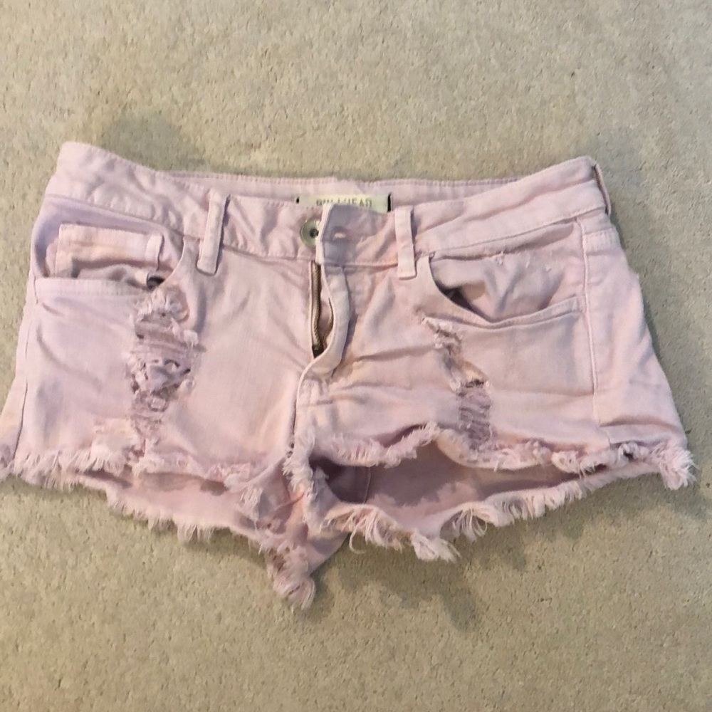 Pink jean shorts